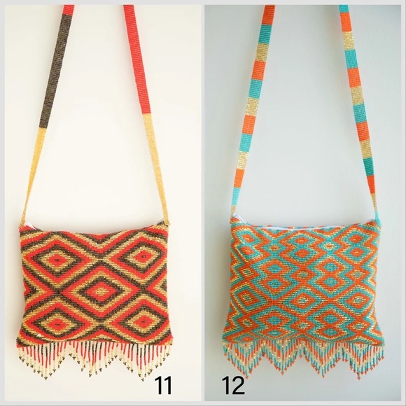 Genuine fully beaded crossover bag! Indignous made beaded bag - Picture 9 of 11